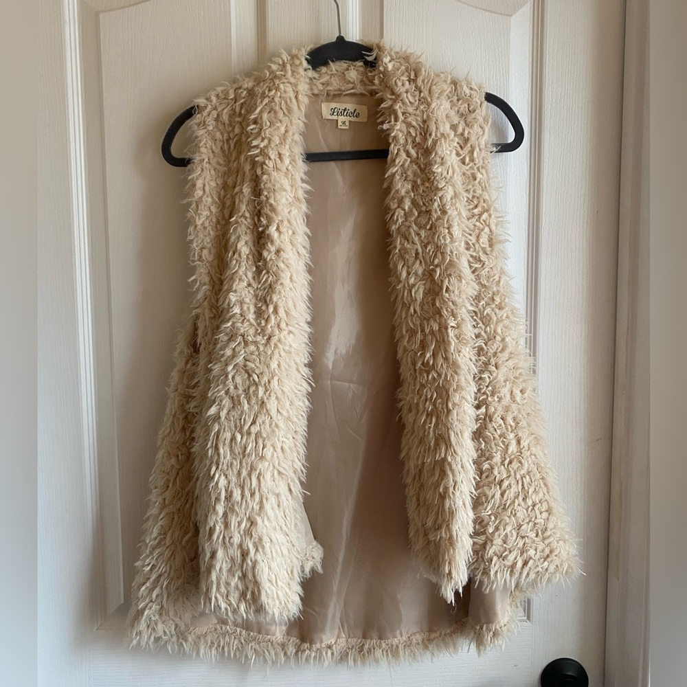 Shaggy fur vest